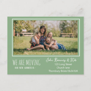 Cartão de endereço Verde simples