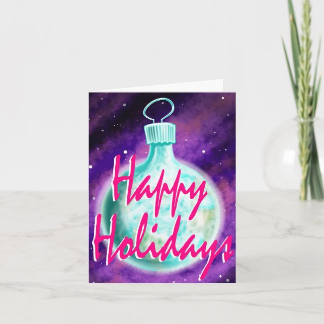 cartão de enfeite da Terra Boas Festas (Frente)