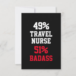Cartão de Enfermeira de Viagem Badass