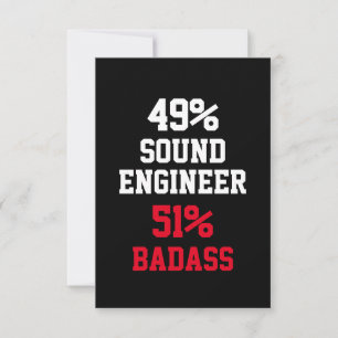 Cartão de Engenheiro de Som Badass