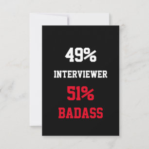 Cartão de Entrevistador Incrível