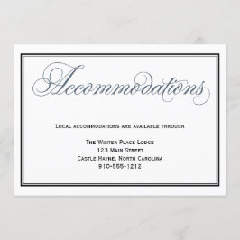 Cartão de Envio de Acomodações de Casamento Azul A