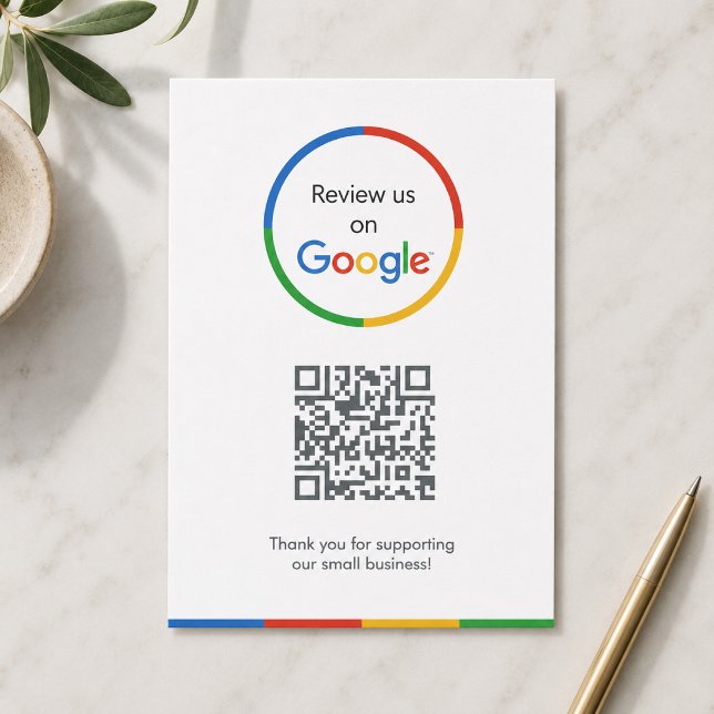 Cartão de Envio de Avaliações do Google | Inserção (Gain Google reviews & grow your business with these editable rating request enclosure cards.)