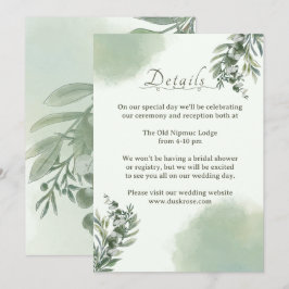 Cartão de Envio de Casamento com Detalhes Elegante