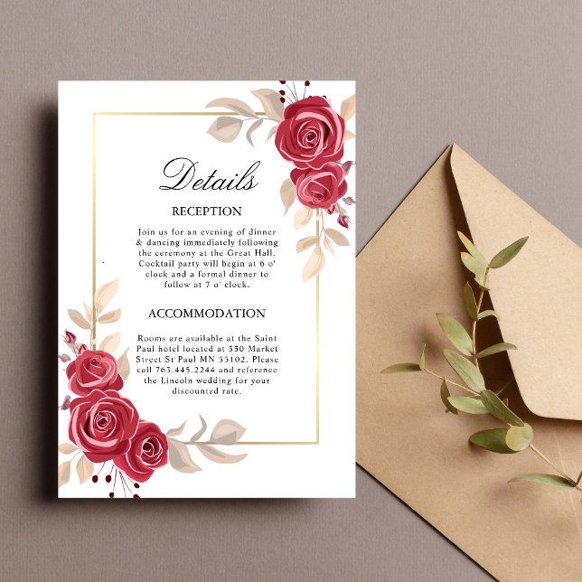 Cartão de Envio de Casamento com Moldura Dourada e (Criador carregado)