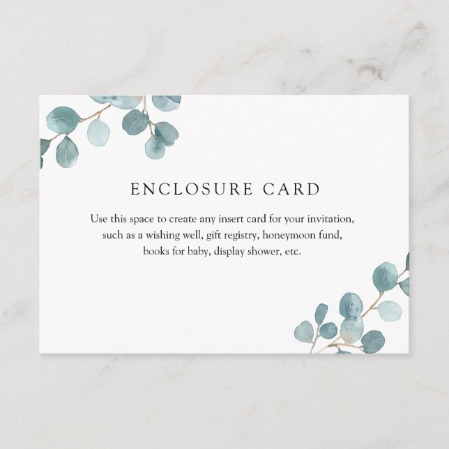 Cartão de Envio de Eucalipto Dólar de Prata (Frente)