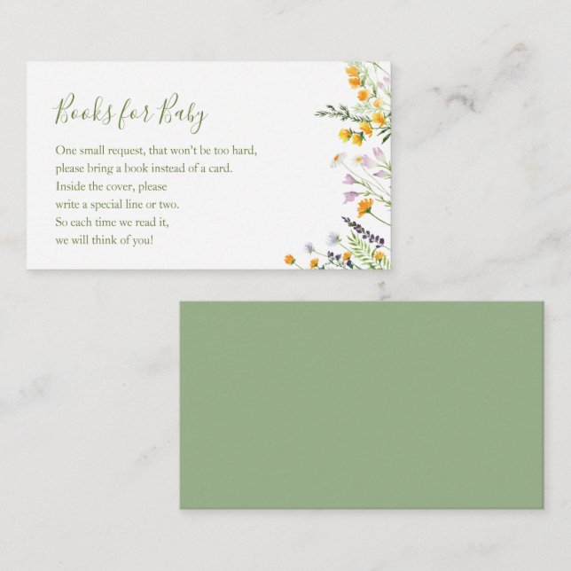 Cartão de Envio de Livros para Chá de Bebê com Flo (Frente/Verso)