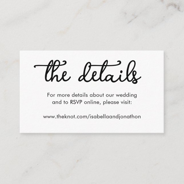 Cartão de Envio do Site de Casamento (Frente)