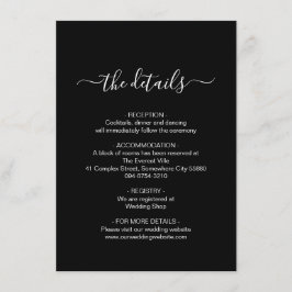 Cartão de Envio Simples Preto e Branco