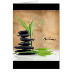Cartão de equilíbrio do zen