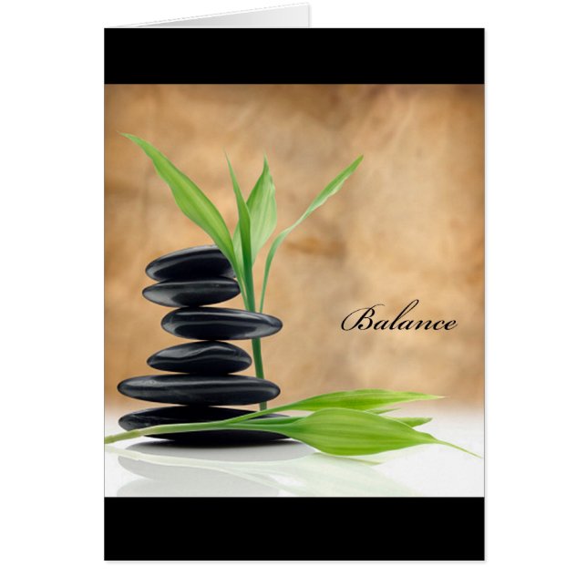 Cartão de equilíbrio do zen (Frente)