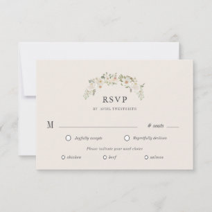 Cartão de Escolha de Refeição RSVP para Casamento