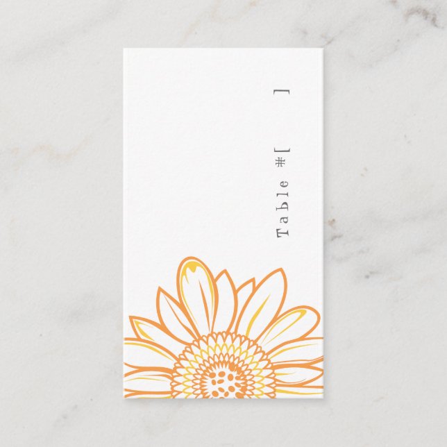 Cartão de Escolta de Girassol (Frente)