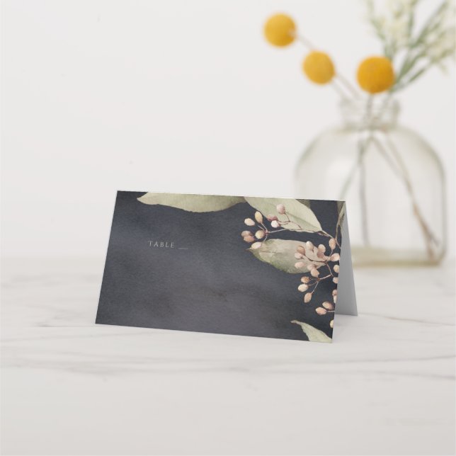 Cartão de escolta rústico de vegetação botânica es (Frente)