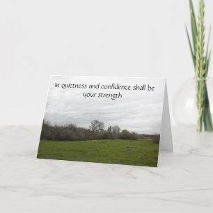 Cartão de escritura para encorajar a confiança.