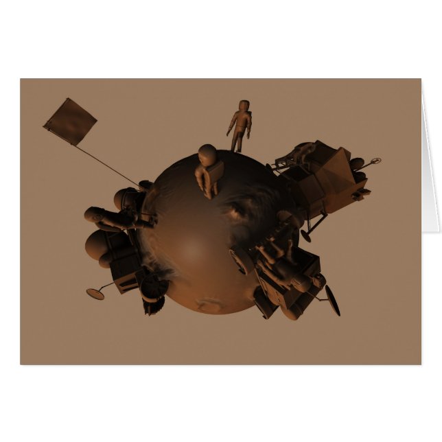 Cartão de Espaço 4 Chocolate (Frente Horizontal)