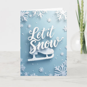 Cartão de Esqui Let It Snow