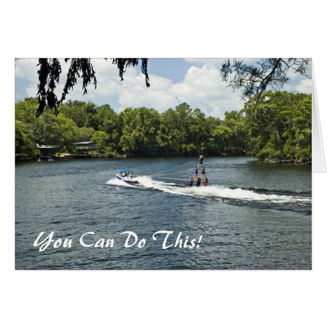 Cartão de esquiador de água Tripledecker (Frente Horizontal)