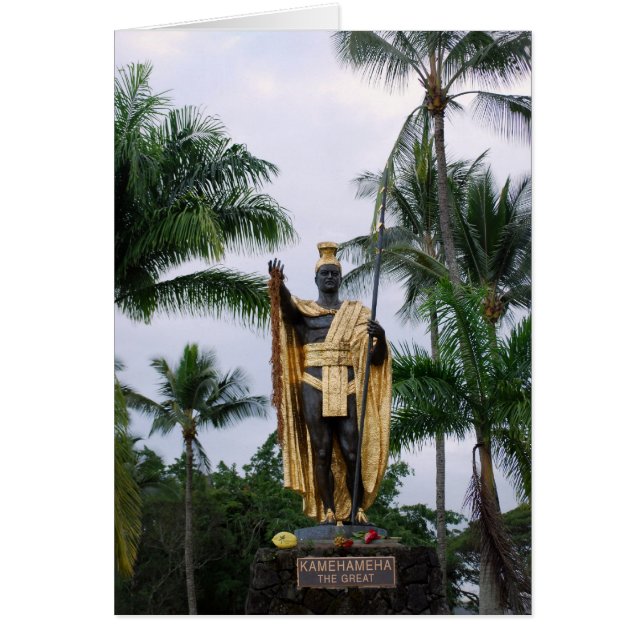 Cartão de Estátua de King Kamehameha (Frente)