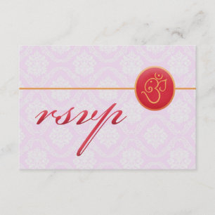 Cartão de Estilo Indiano Casado RSVP