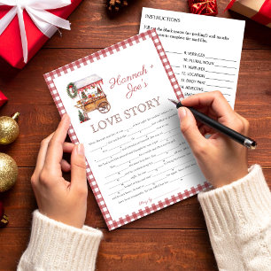 Cartão de Estória de Amor do Mercado Christma