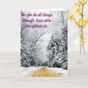 Cartão de estrada de inverno