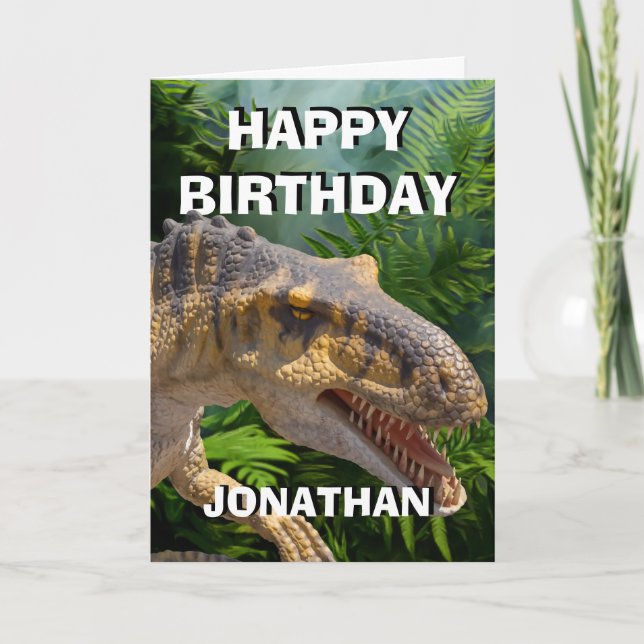 Cartão de Estrada Dinossauro Jurássico (Frente)