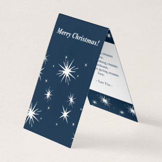 Cartão de Estrelas de Natal Azul-Branco para Plane