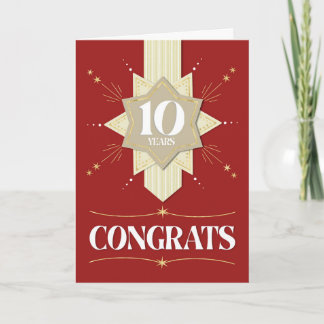 Cartão de Estrelas do 10.º Aniversário do Funcioná