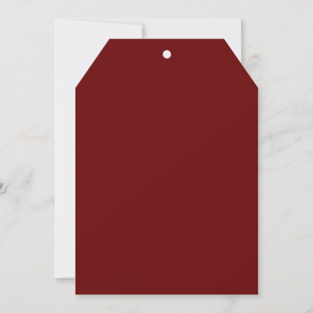 Cartão de Etiqueta Plana Vermelho Sangue (Frente)