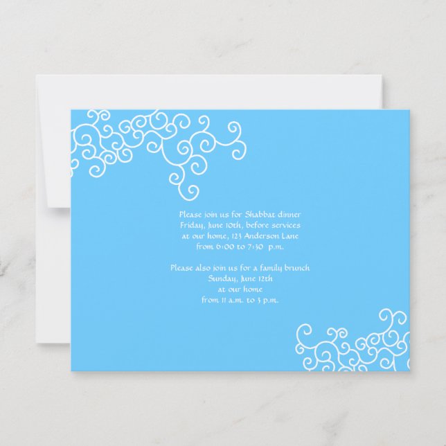 Cartão de Evento Personalizado da Rachel (Frente)