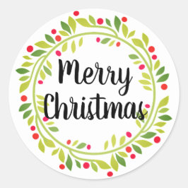 Cartão de exaustão de Natal Merry e adesivos