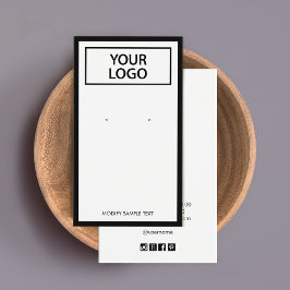 Cartão de exibição de borda negra com borda preta