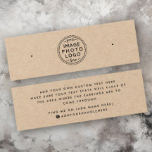 Cartão de exibição de brinco de logotipo personali