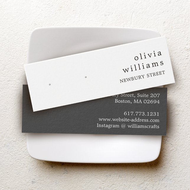 Cartão de Exibição de Brincos de Estudo Moderno Si (Criador carregado)