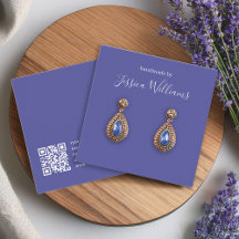 Cartão de Exibição de Código QR de Brinco Violeta 