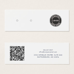 Cartão de Exibição de Código QR de Logotipo de Neg