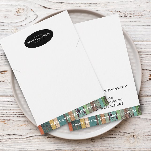 Cartão de Exibição de Colar Chic Adicionar Logotip (Chic Add Your Logo Necklace Display Card)