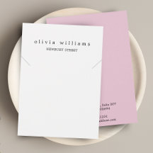 Cartão de Exibição de Colar Pulseira Rosa Moderno 