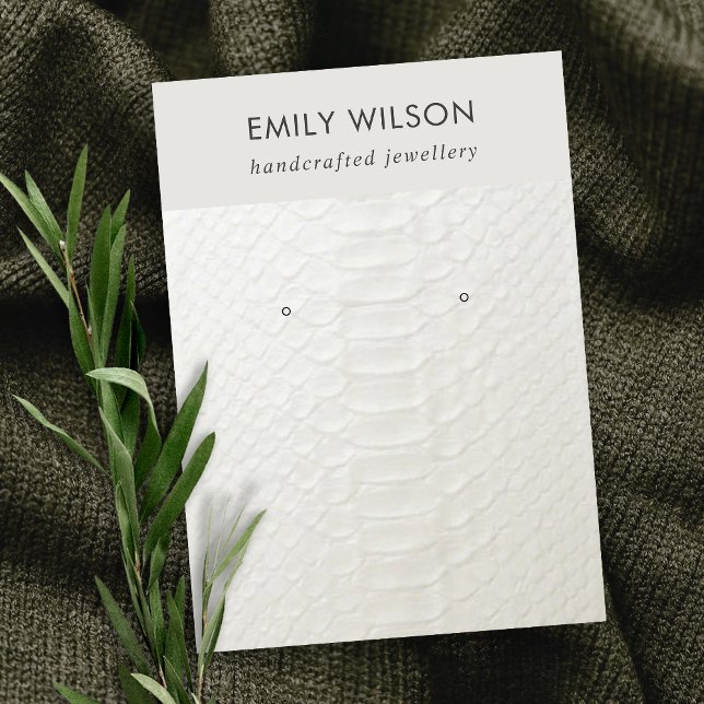 CARTÃO DE EXIBIÇÃO DE COURO BRANCO (Criador carregado)