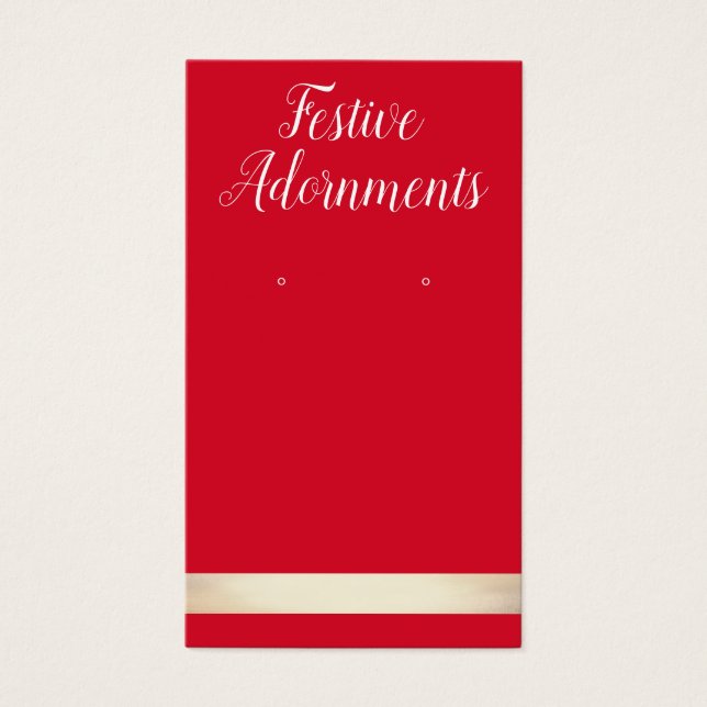 Cartão de exibição de Natal vermelho e Dourado (Frente)