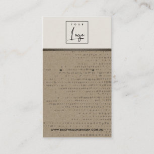 CARTÃO DE EXIBIÇÃO DE OUTROS PONTOS BRANCOS RUSTIC