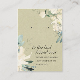 CARTÃO DE EXIBIÇÃO DO AMIGO FLORAL BRANCO DA KRAFT