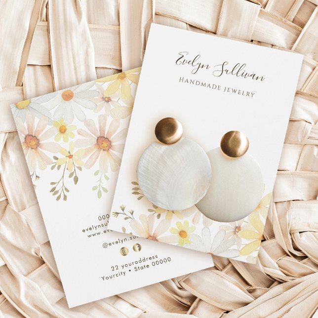 Cartão de exibição do brinco de daisie deliciado (Criador carregado)