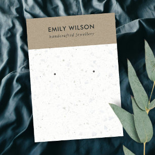 CARTÃO DE EXIBIÇÃO DO ESTUDO BRANCO DO KRAFT TERRA