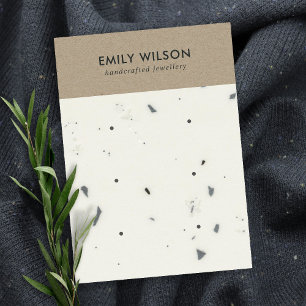 CARTÃO DE EXIBIÇÃO DO ESTUDO BRANCO DO KRAFT TERRA