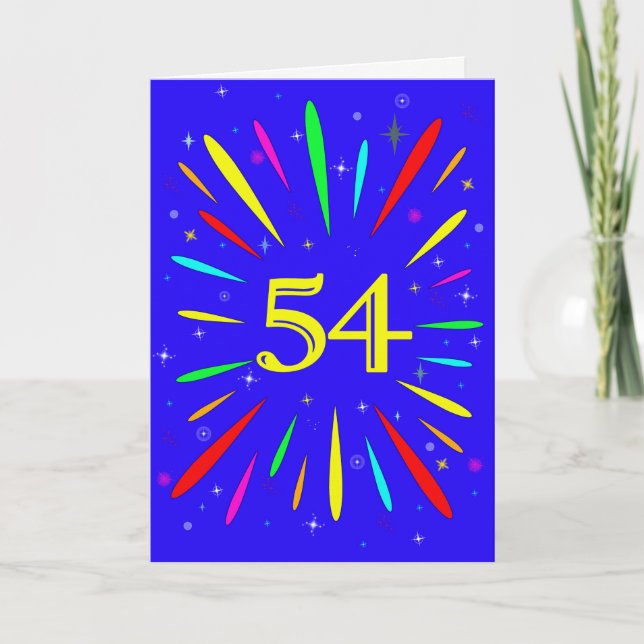 Cartão de Explosão de 54.º Aniversário (Frente)