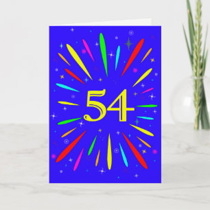 Cartão de Explosão de 54.º Aniversário