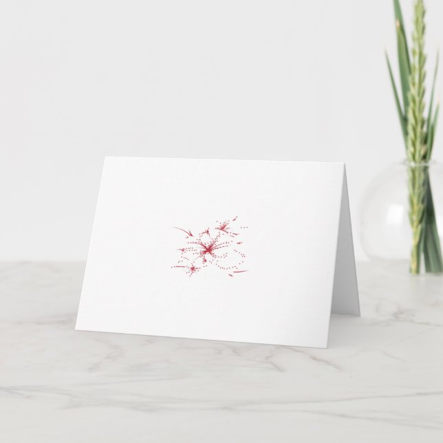 Cartão de Explosão Vermelha Minimalista | Design D (Frente)