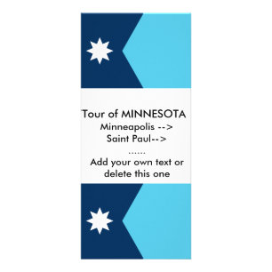 Cartão de Exposição com Bandeira de Minnesota